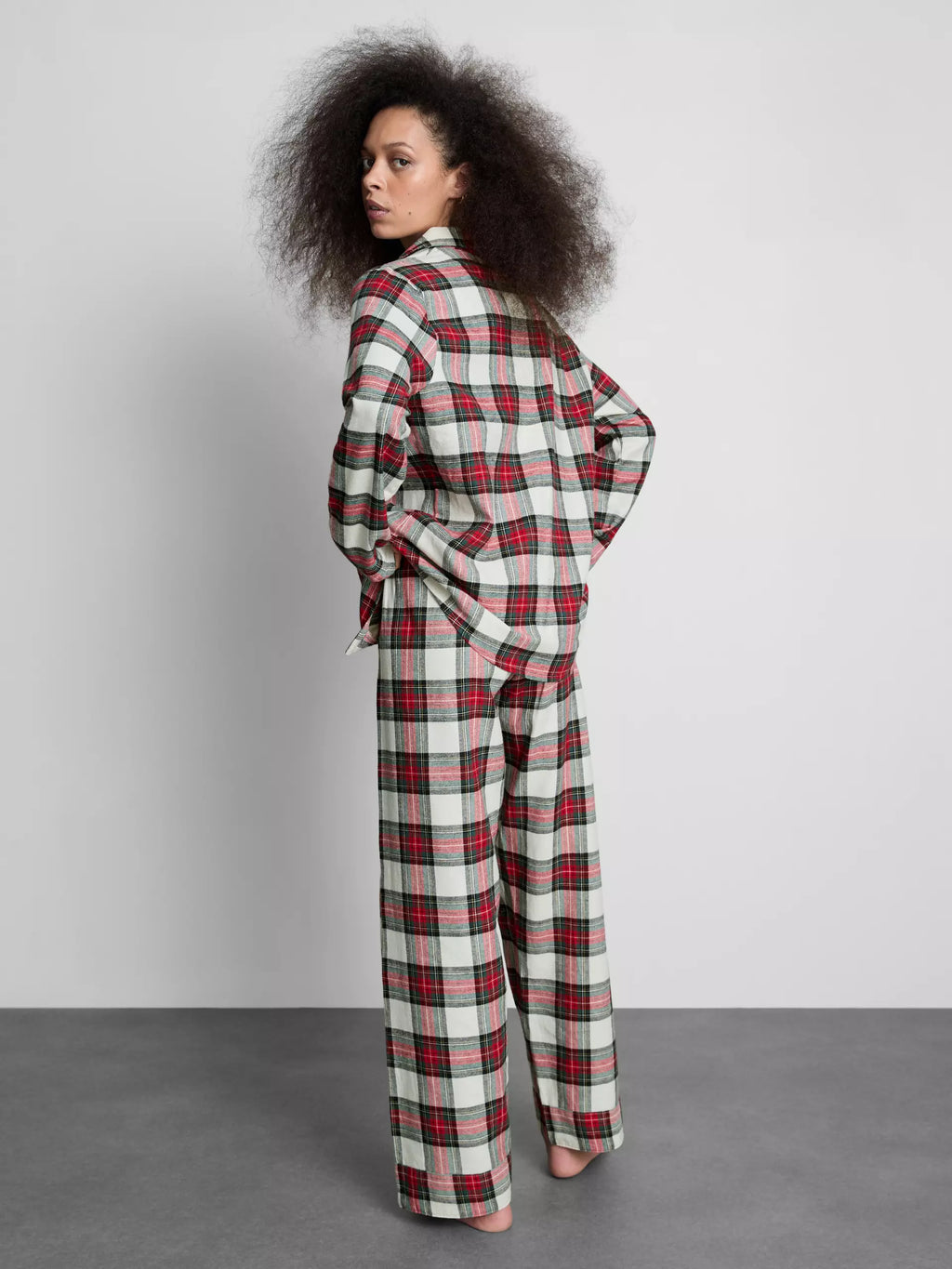 Women's Pure Cotton Check Family Christmas Pajamas