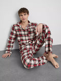 Men's Pure Cotton Check Family Christmas Pajamas