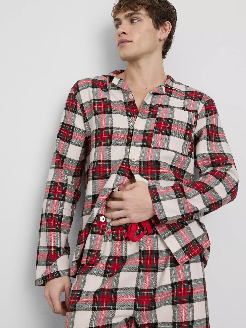 Men's Pure Cotton Check Family Christmas Pajamas