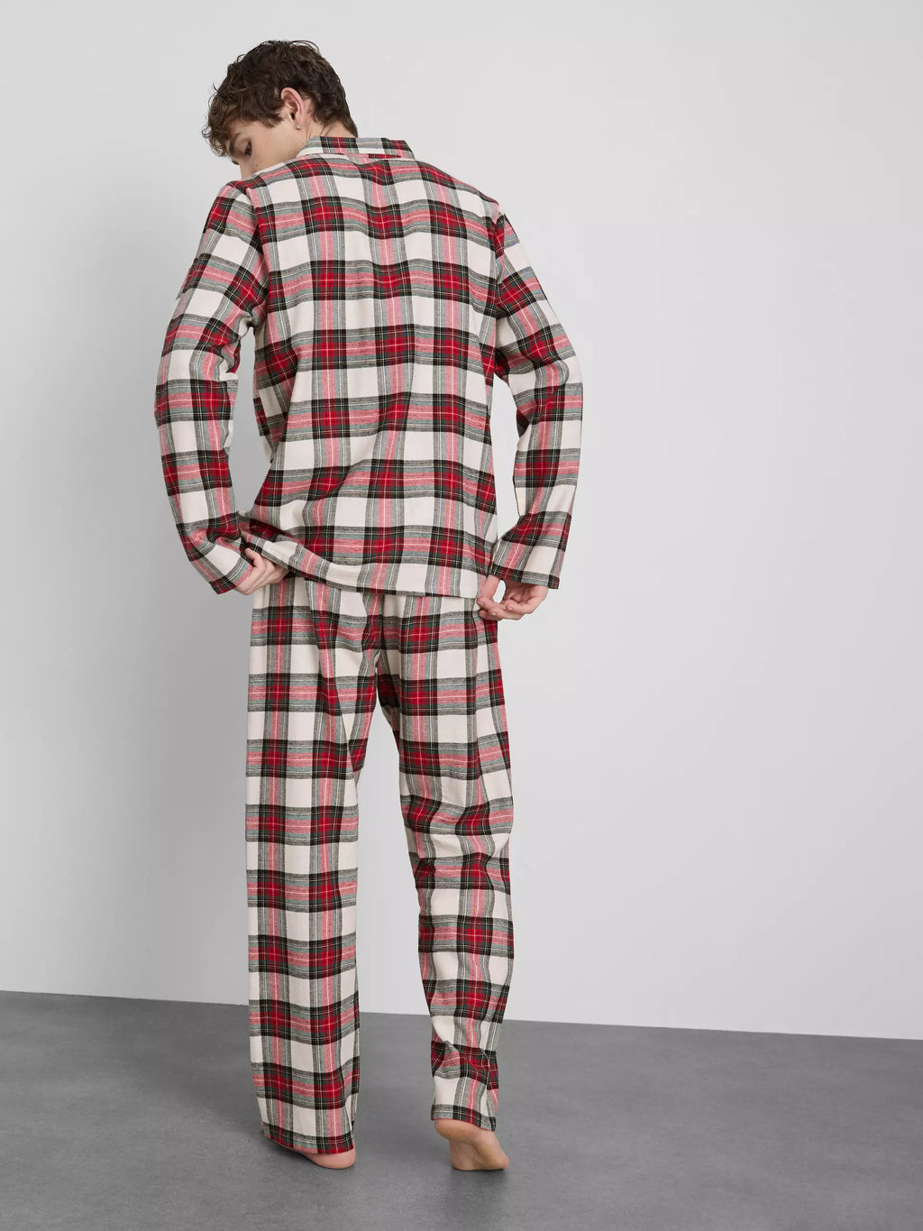 Men's Pure Cotton Check Family Christmas Pajamas