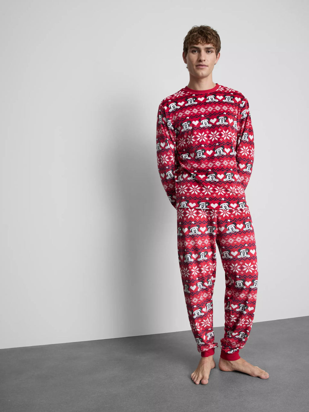Men's Disney's Mickey Mouse Fair Isle Family Christmas Pajamas