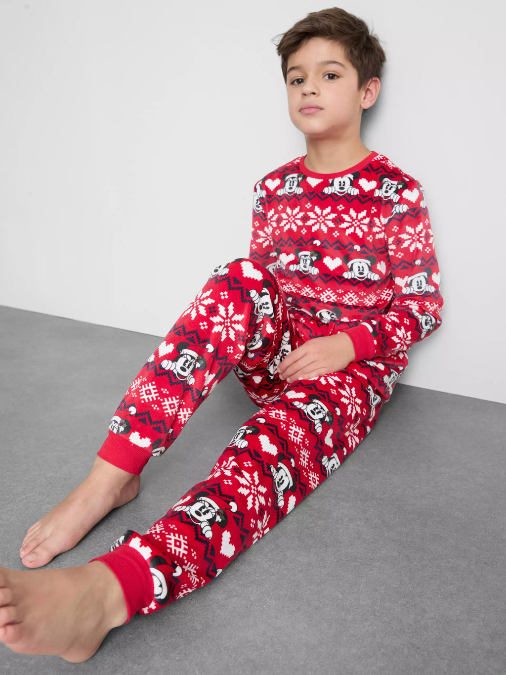 Kid's Disney’s Mickey Mouse Fair Isle Family Christmas Pajamas