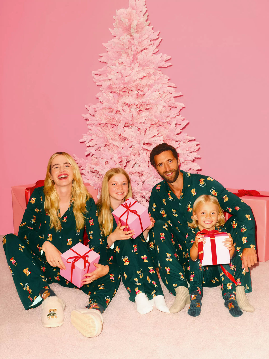 Babies Green Bear Family Christmas Pajamas