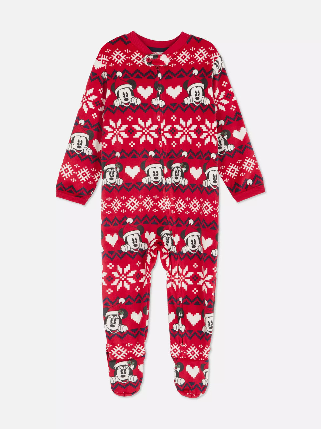 Babies Disney’s Mickey Mouse Fair Isle Family Christmas Sleepsuit
