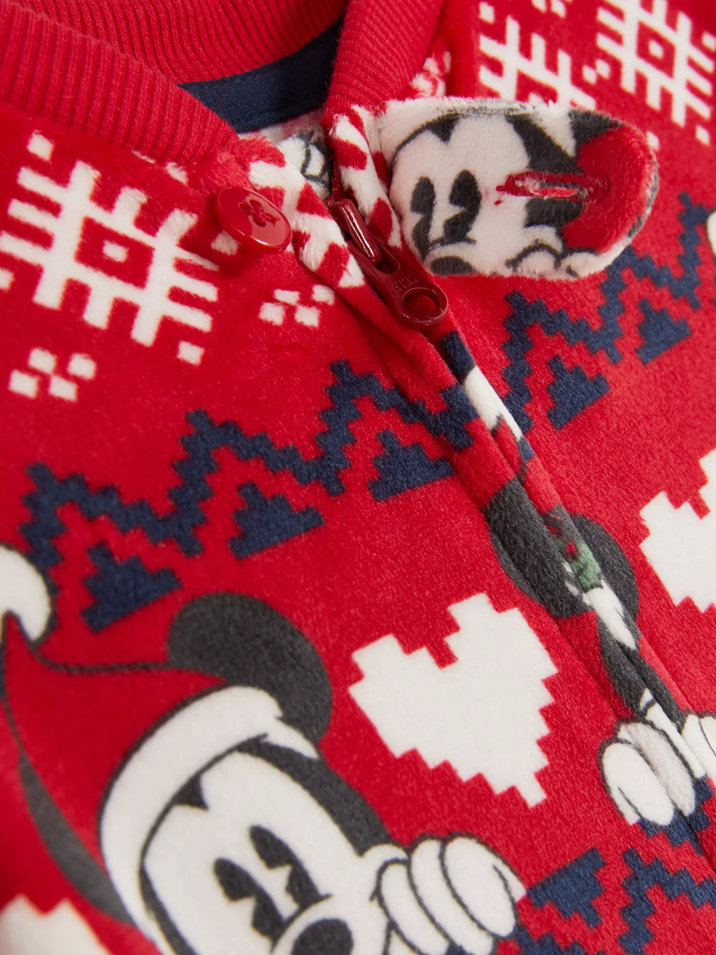 Babies Disney’s Mickey Mouse Fair Isle Family Christmas Sleepsuit