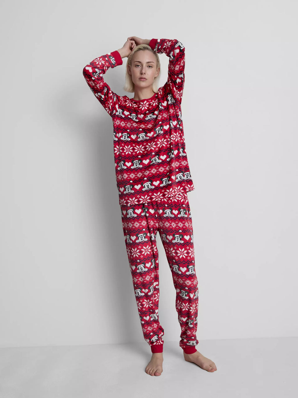 Women's Disney's Mickey Mouse Fair Isle Family Christmas Pajamas