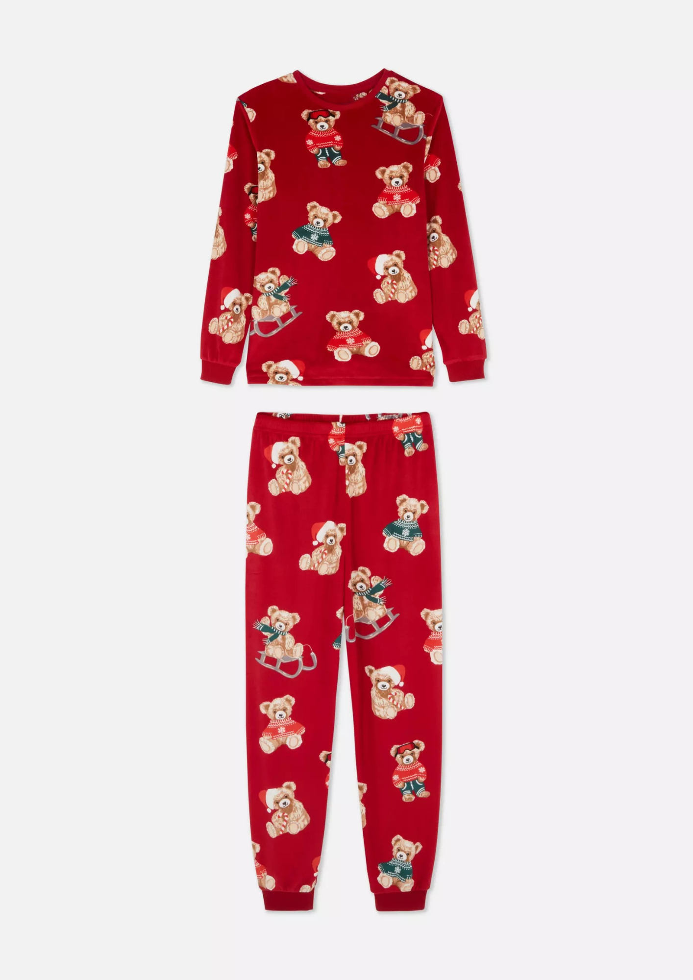 Kid's Red Bear Family Christmas Pajamas
